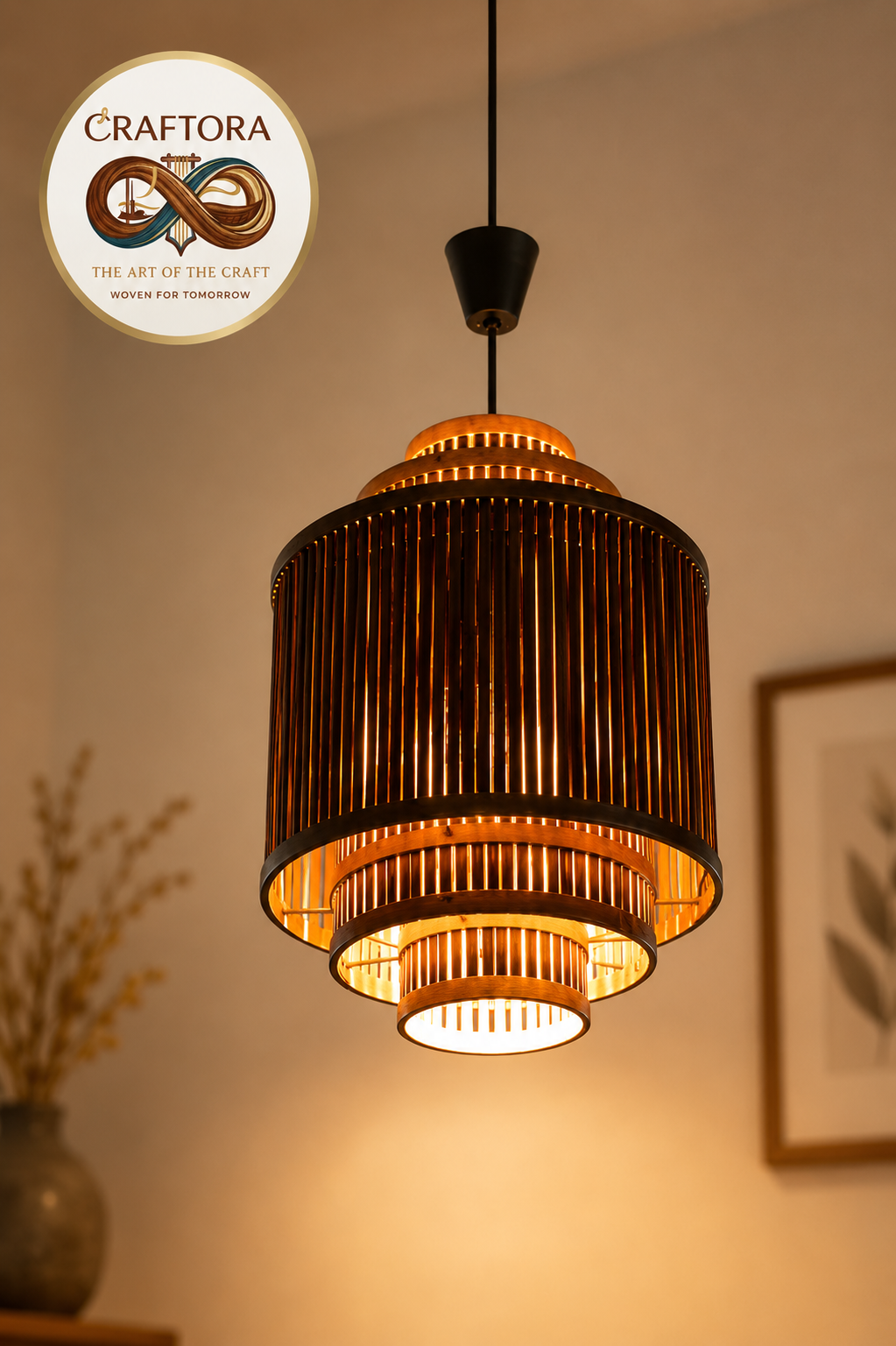 Triple Layer Hanging Lampshade