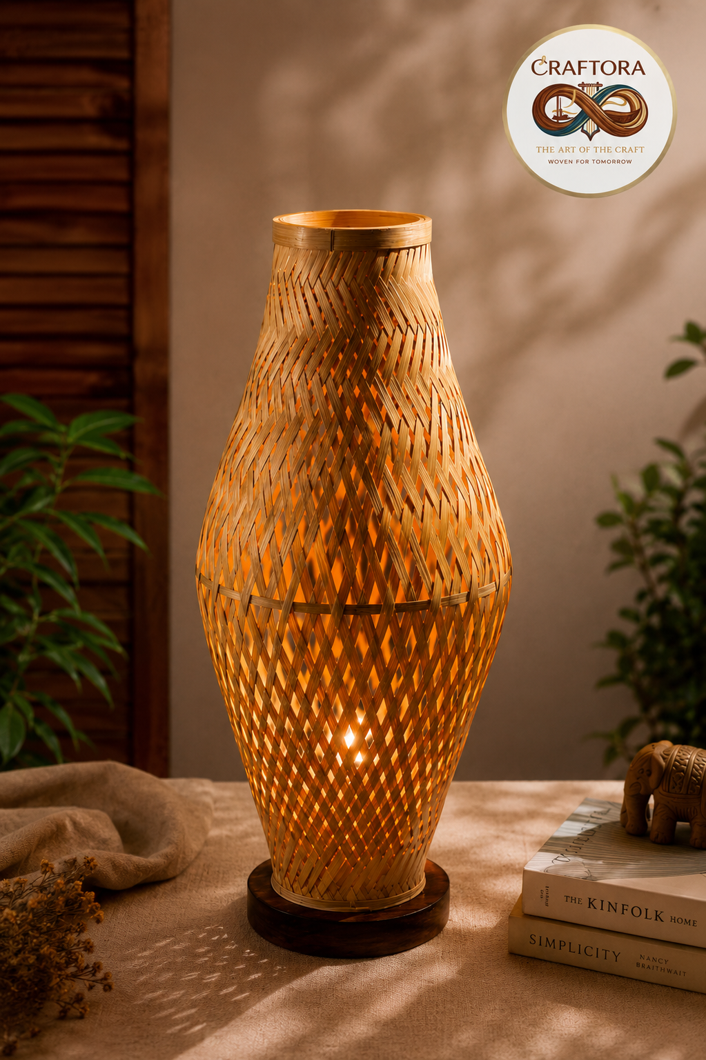 Diamond-Shaped Table Lamp