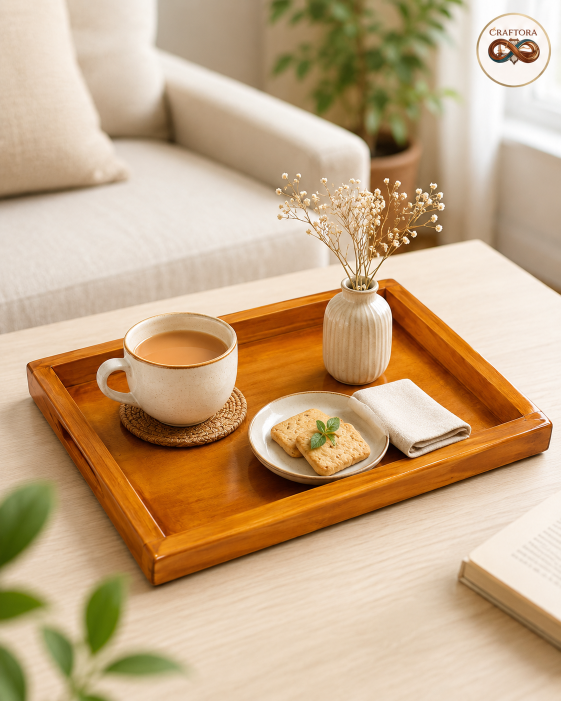 Rectangular Wooden Serving Tray
