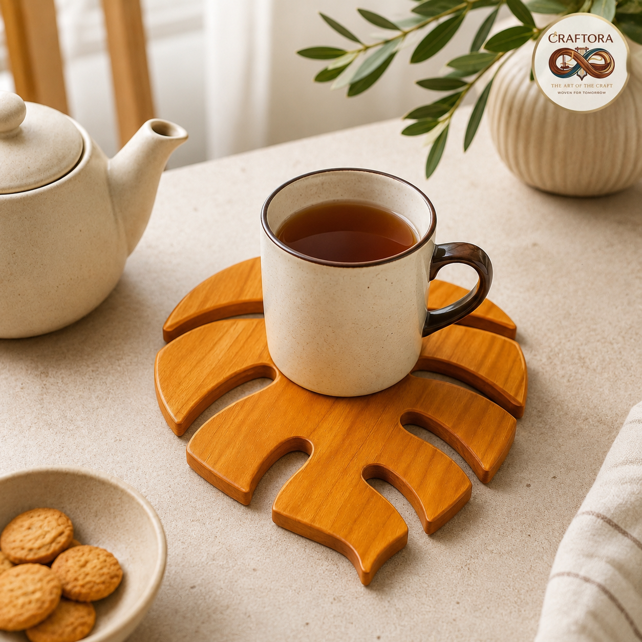 Monstera Leaf Wooden Tray