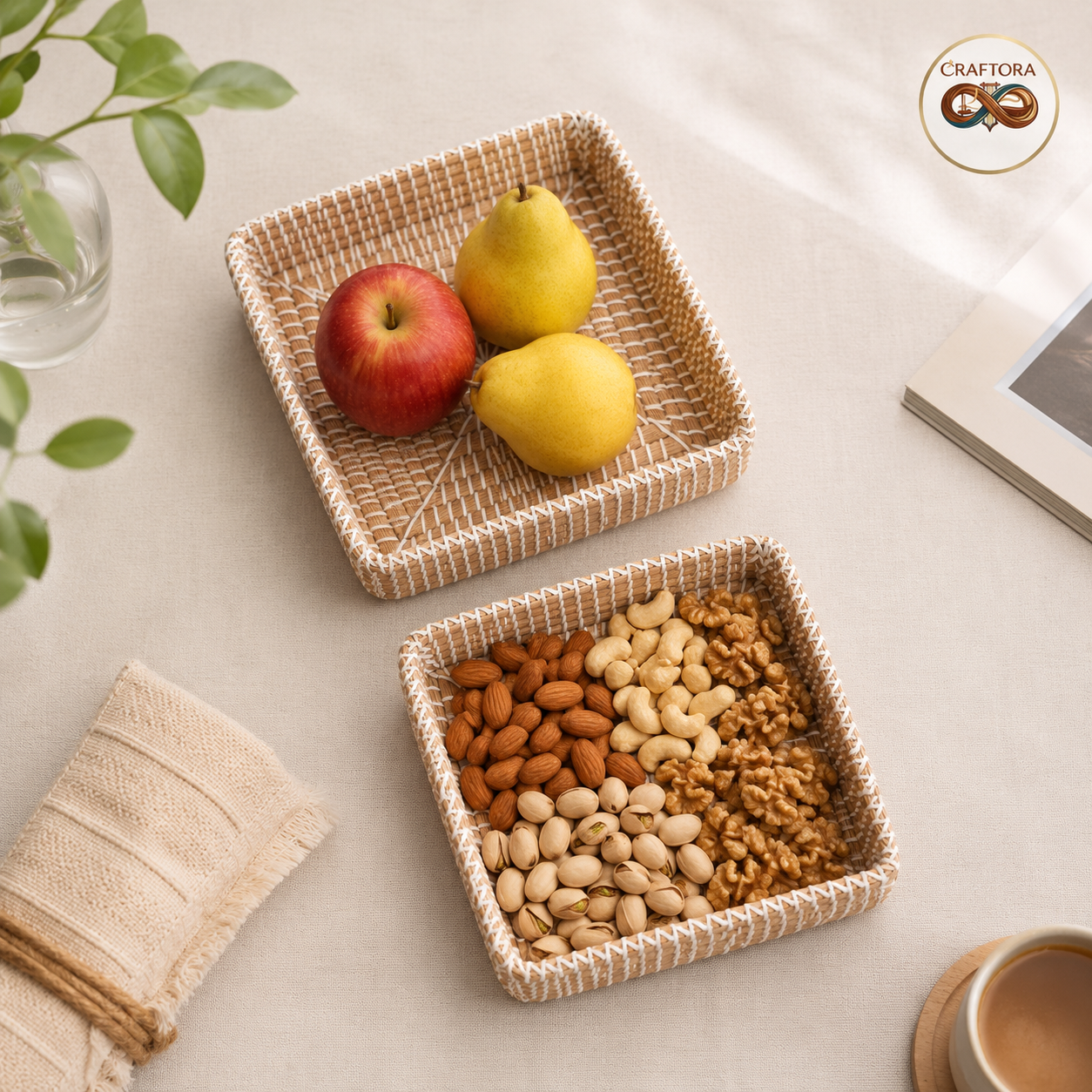 Nokshi Kasher Square Tray Set