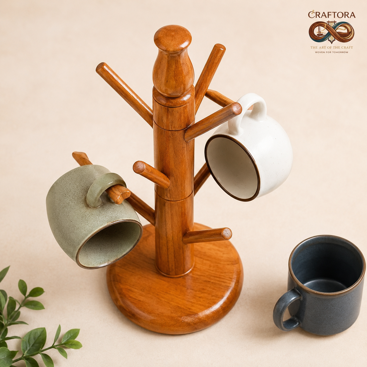 Wooden Cup Mug Holder Stand