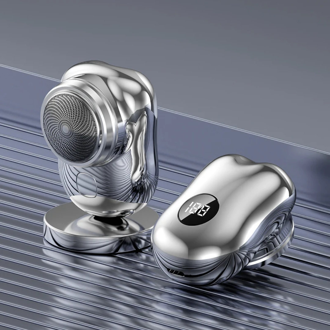 Portable Mini Electric Shaver with LED Digital Battery Display