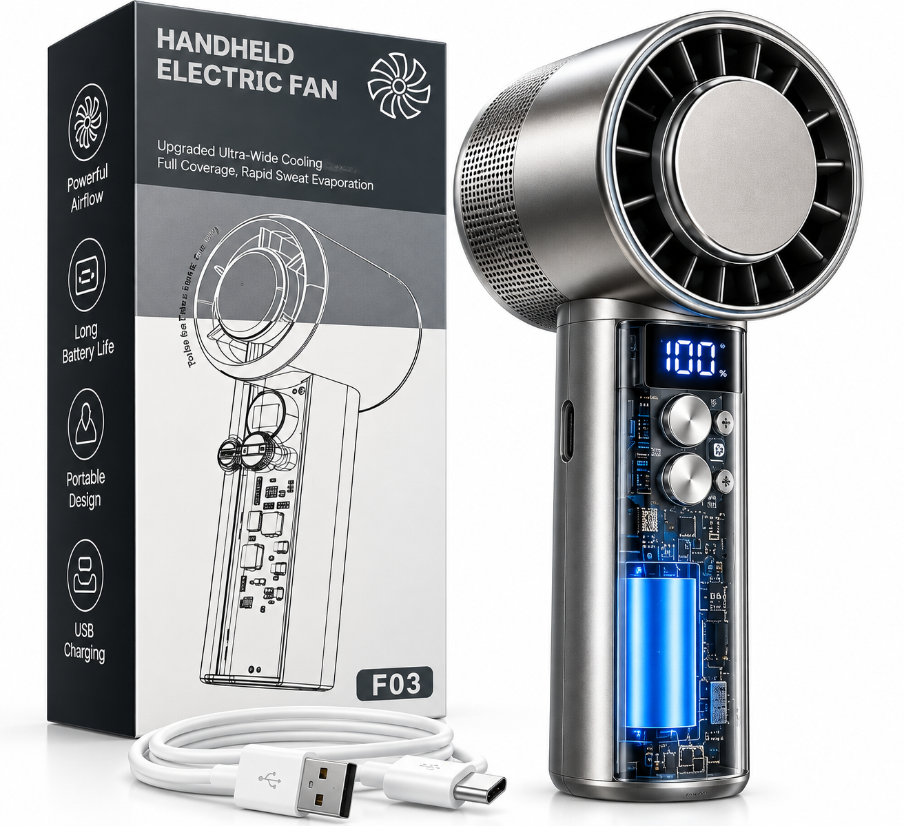 F03 Handheld Electric Fan