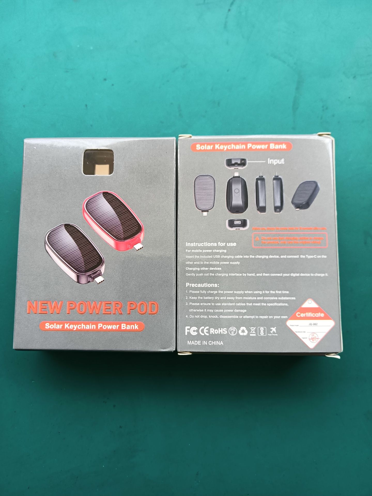 Mini Solar Keychain Power Bank