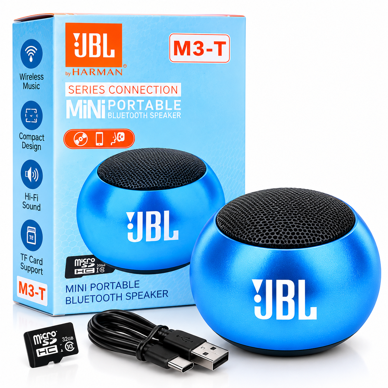 JBL M3-T Mini Portable Bluetooth Speaker