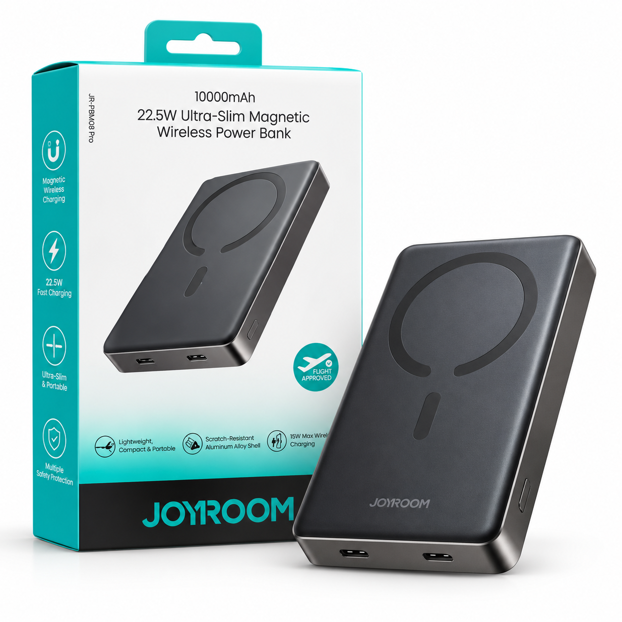 JOYROOM 10,000mAh 22.5W Ultra-Slim Magnetic Wireless Power Bank