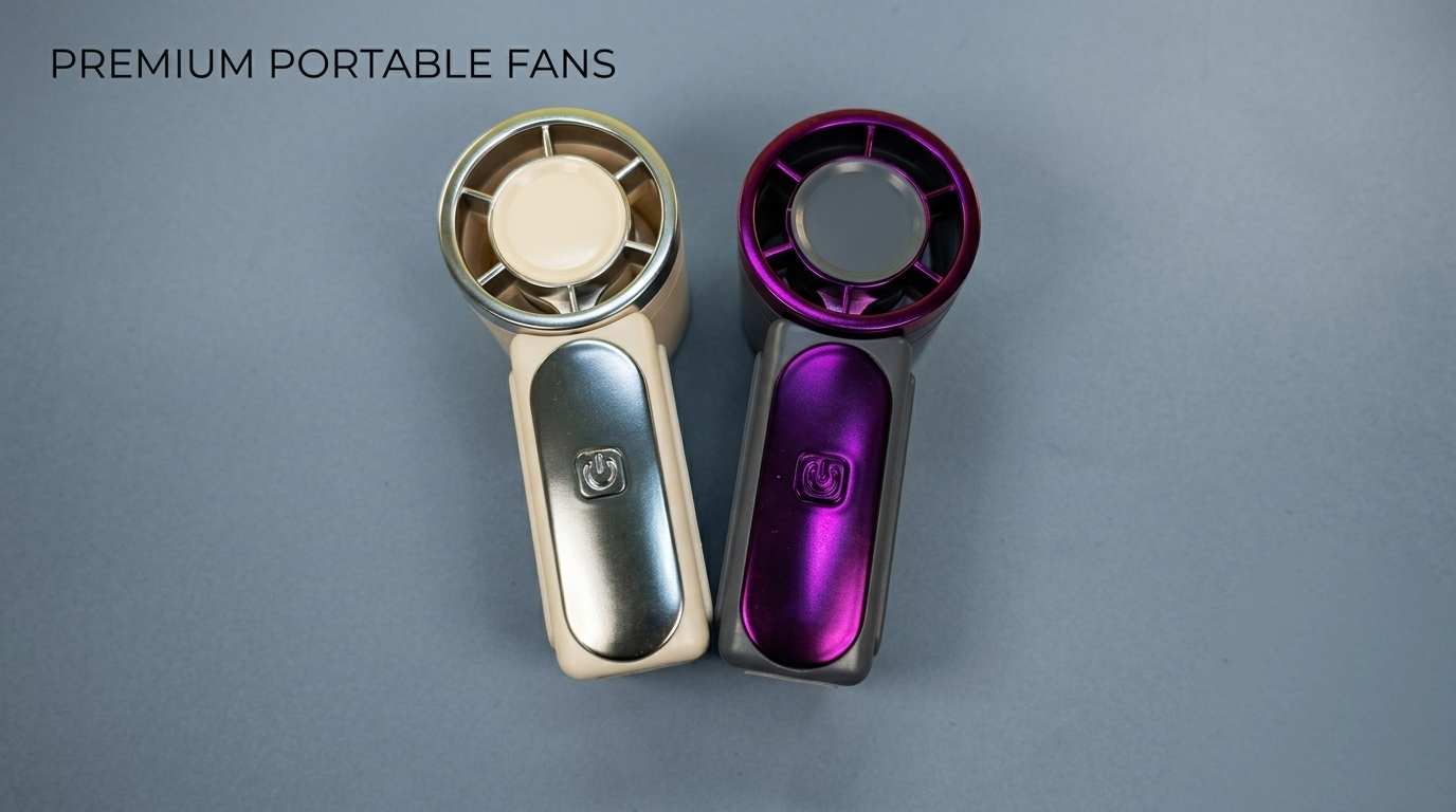 X688 TurboCool Mini Handheld Fan | Digital Display | Rechargeable Pocket Fan_img_1