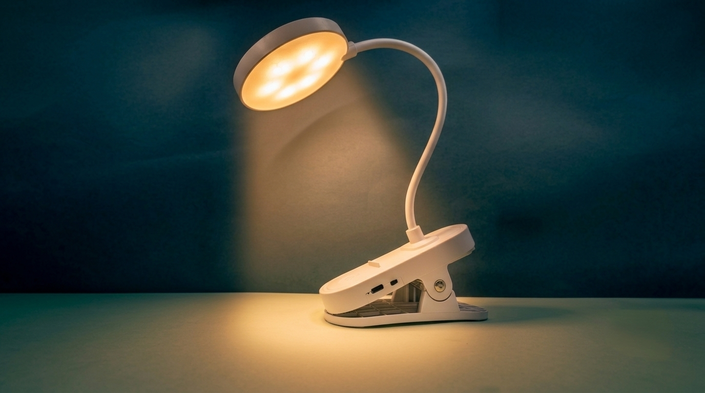 Rechargeable Clip LED Desk Lamp | 1500mAh Battery | 3 Color Light | Touch Control | Voltnest BD_img_2