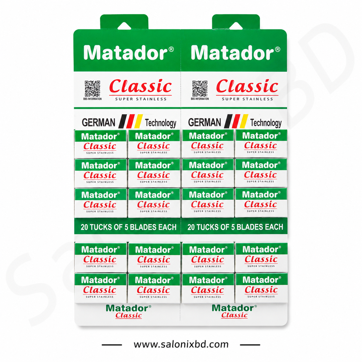 Matador Classic Super Stainless Razor Blade (১০০ ব্লেড)