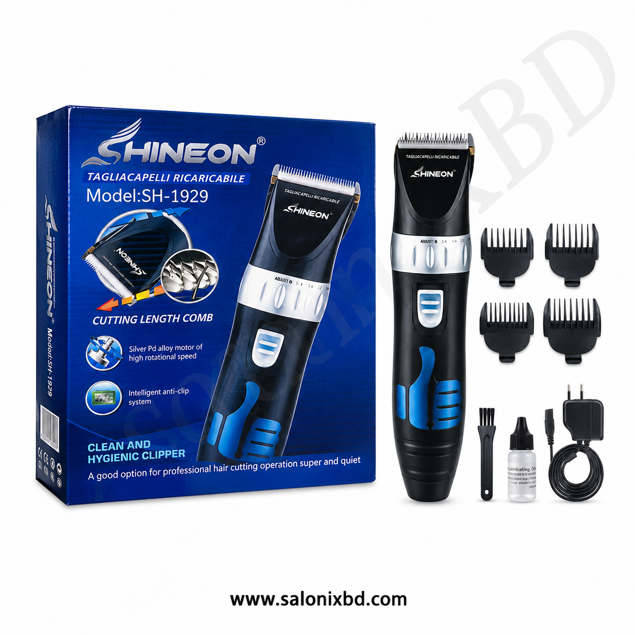 SHINEON SH-1929 Professional Hair Clipper একটি রিচার্জেবল প্রফেশনাল হেয়ার ক্লিপার