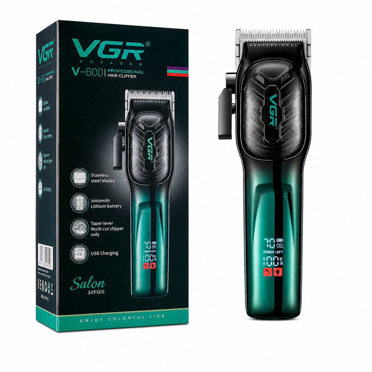 VGR V-600 Professional Hair Clipper (USB Type-C) thumbnail 3