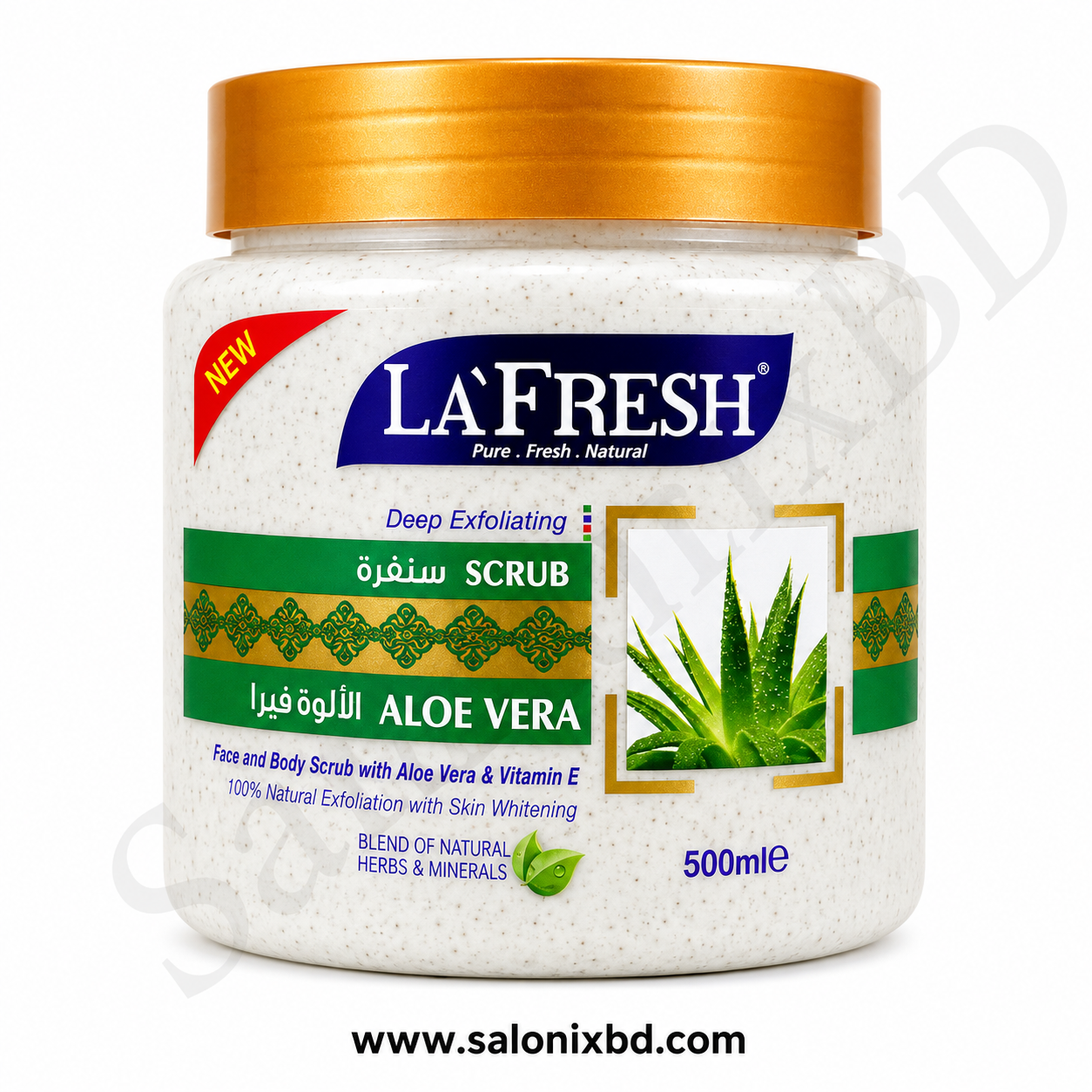 LA'FRESH Aloe Vera Face & Body Scrub – 500ml