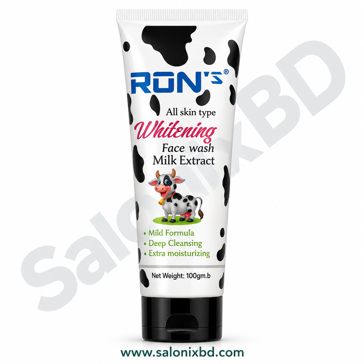 RON’S Milk Extract Whitening Face Wash 100g – Deep Cleansing & Moisturizing Face Wash