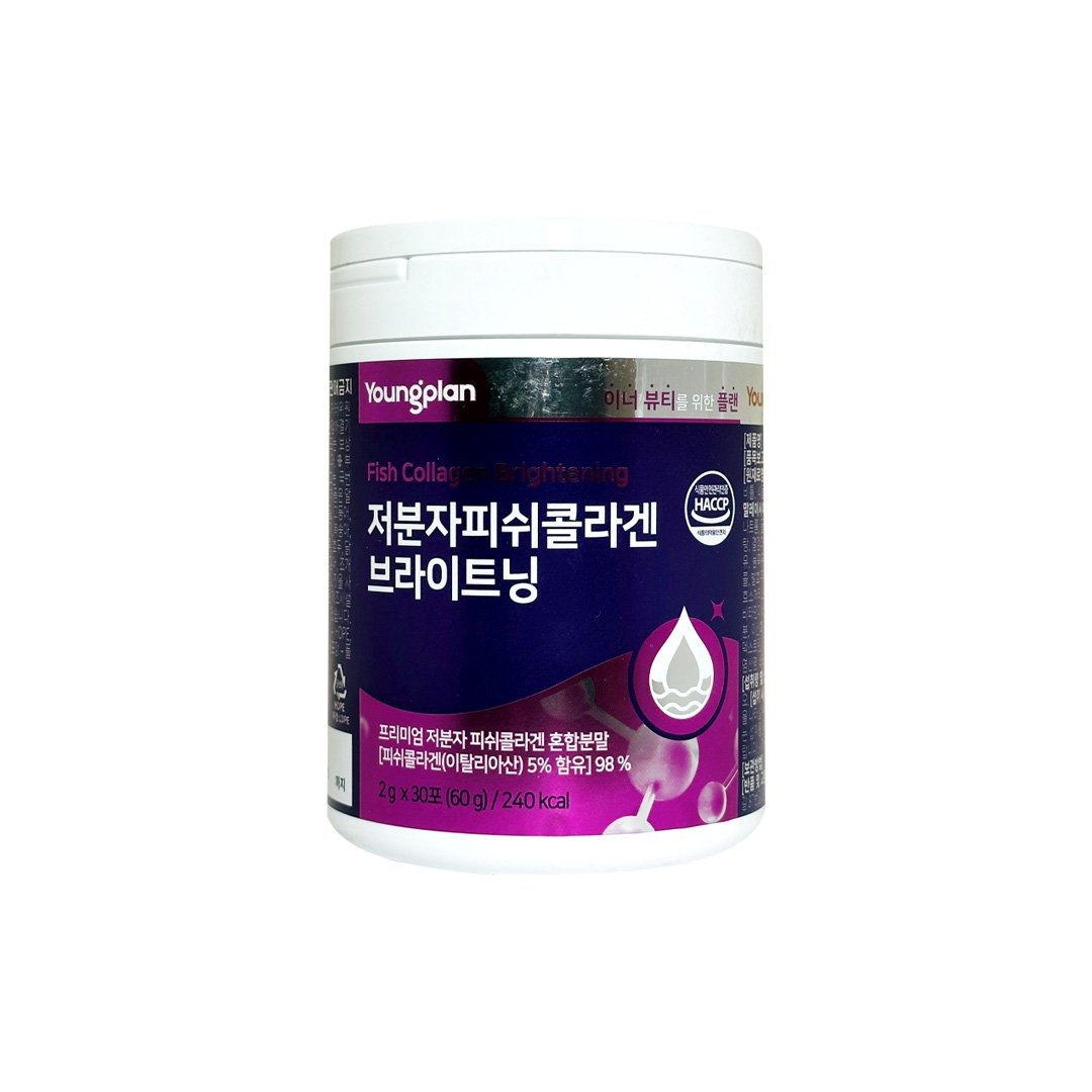 কোরিয়ান Young Plan Low Molecular Fish Collagen Brightening 60 g ( 2 g x 30 Packets )