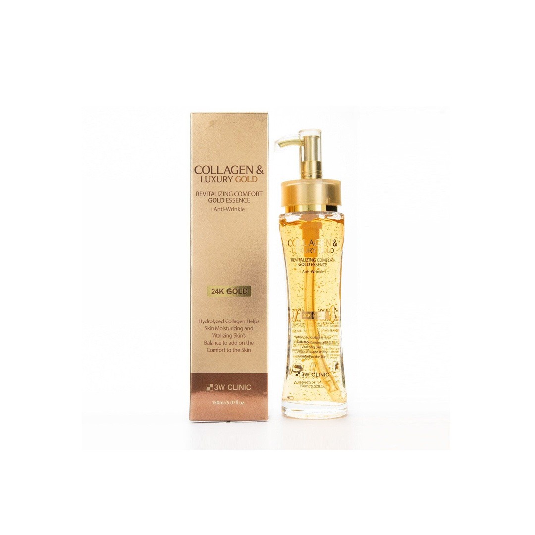 কোরিয়ান 3w Clinic Collagen & Luxury Goad Revitalizing Comfort Gold Essence 150 ml thumbnail 2