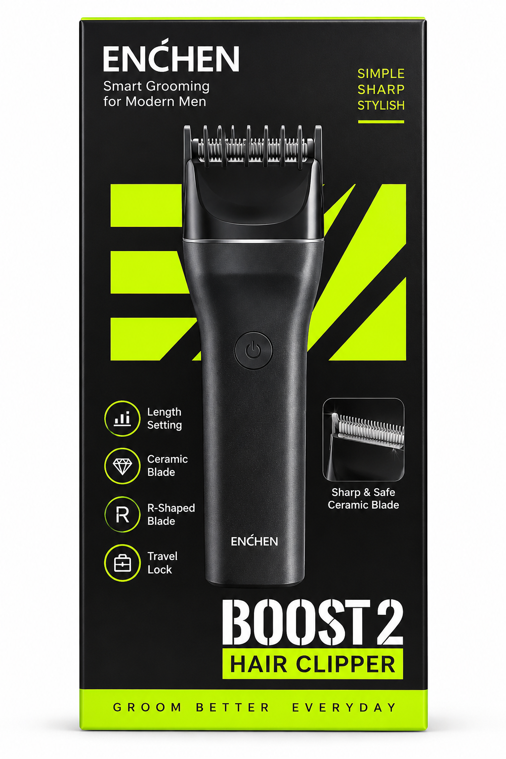 ENCHEN Boost 2 Hair Clipper হলো দৈনন্দিন হেয়ার কাটিং, ট্রিমিং ও গ্রুমিংয়ের জন্য একটি স্মার্ট ও কমপ্যাক্ট হেয়ার ক্লিপার