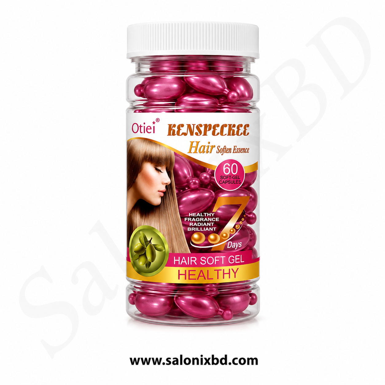 Otiei KENSPECKEE Hair Soften Essence (Red) – 60 Soft Gel Capsules হেয়ার এসেন্স ক্যাপসুল