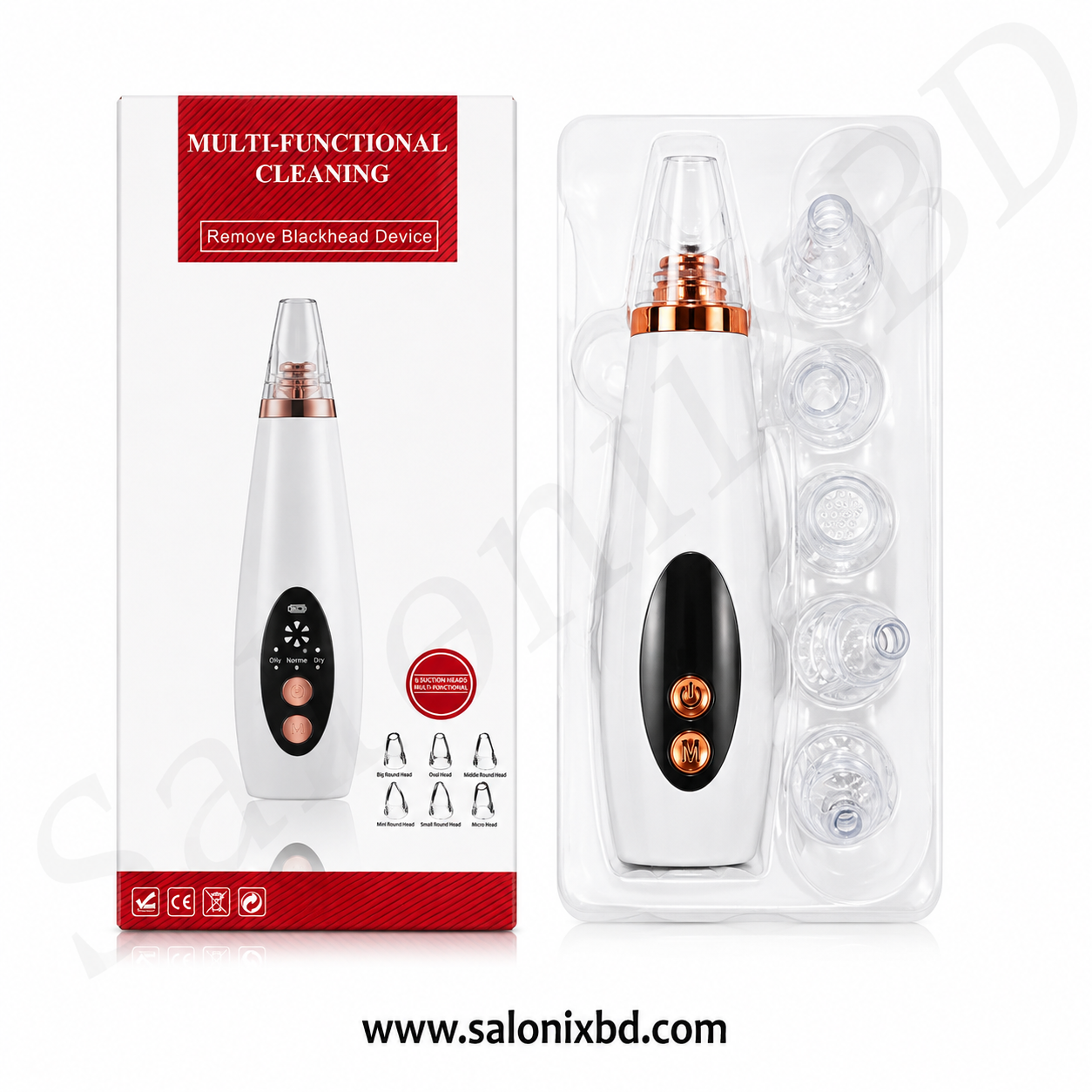 Multi-Functional Cleaning Blackhead Remover Device একটি ইলেকট্রিক পোর ক্লিনিং ও ব্ল্যাকহেড রিমুভার ডিভাইস