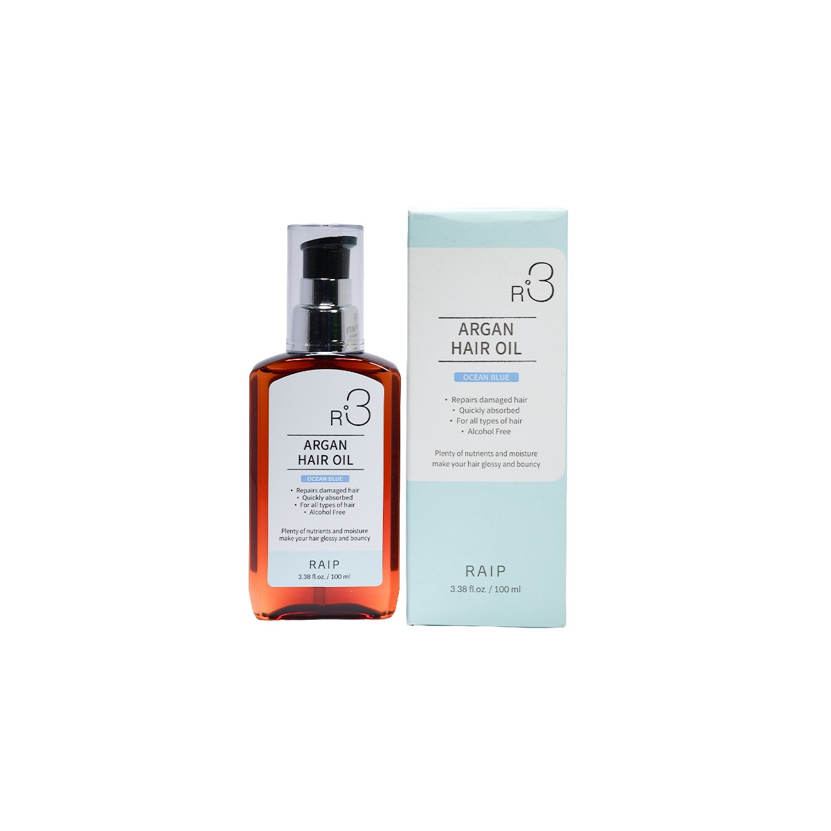 কোরিয়ান Raip R3 Argan Hair Oil 100 ml OCEAN BLUE thumbnail 2
