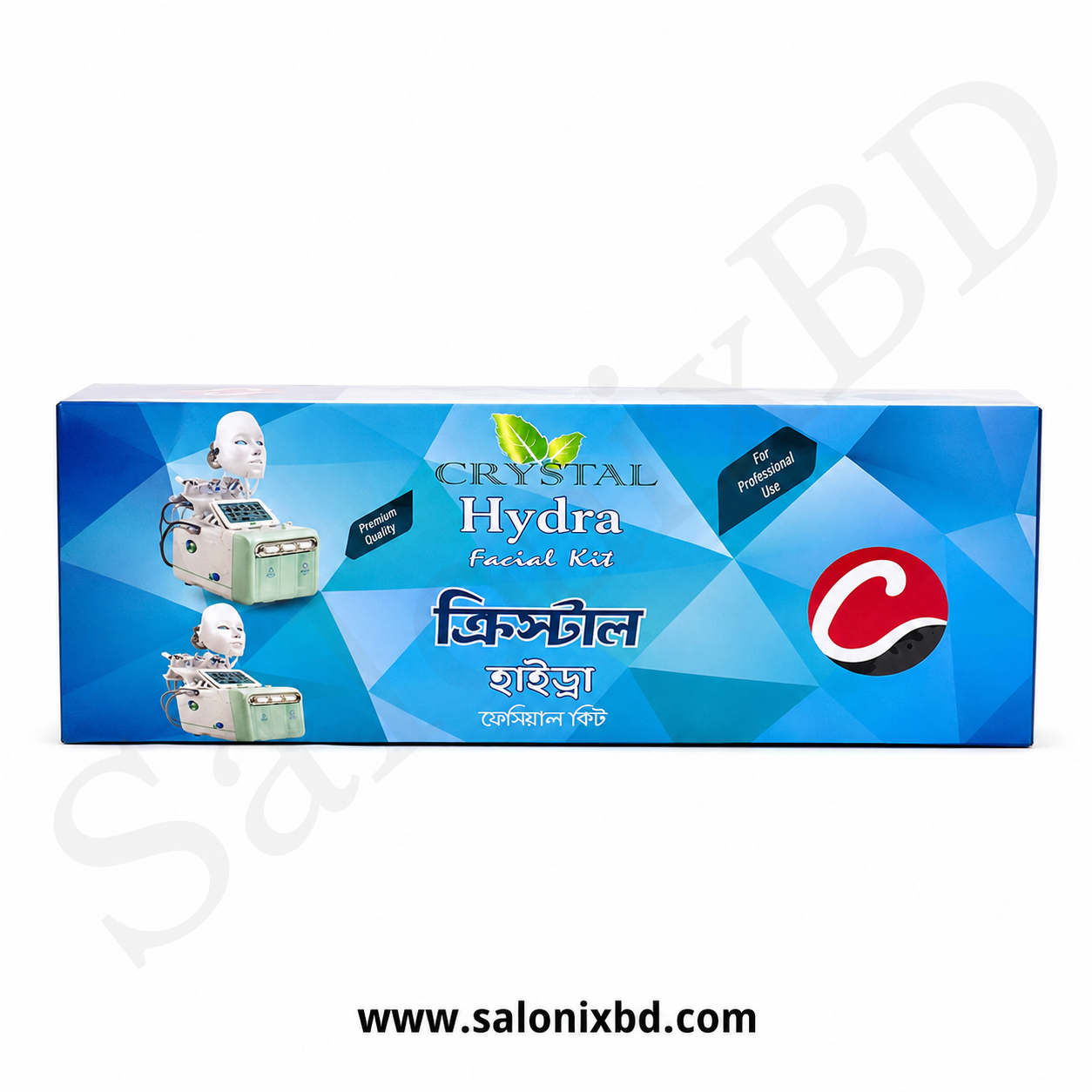 ক্রিস্টাল হাইড্রা ফেসিয়াল কিট (Crystal Hydra Facial Kit) – 180g (60g × 3) এটি ৩ ধাপের ফেসিয়াল কিট