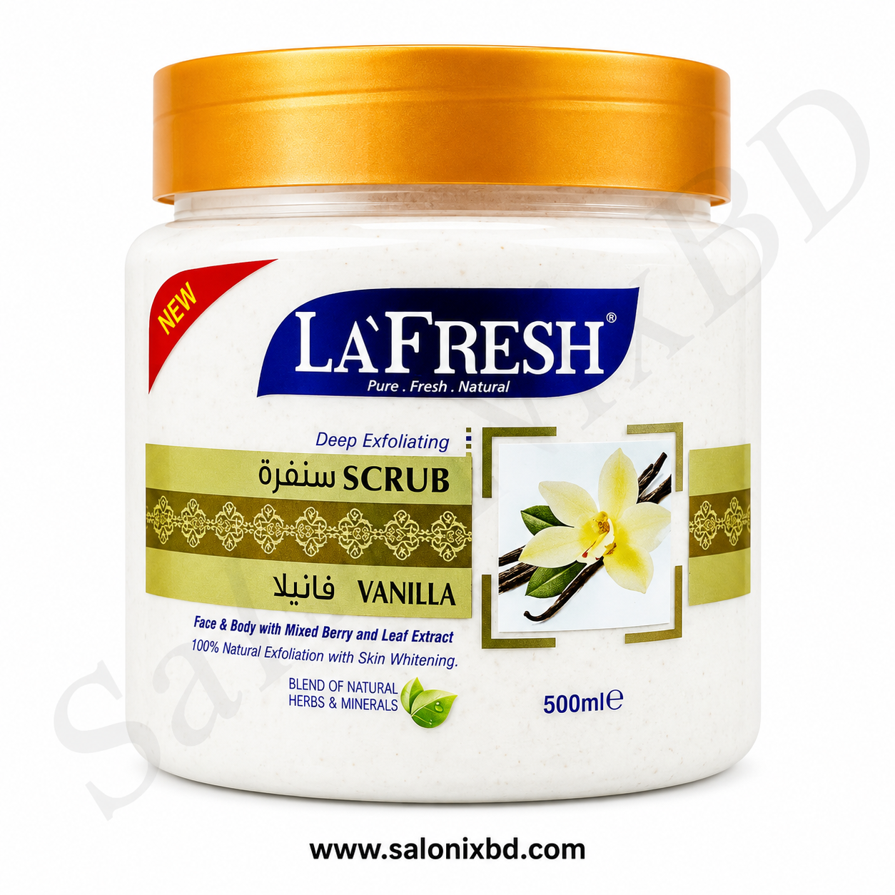 LA’FRESH Milk & Honey Face & Body Scrub – 500ml