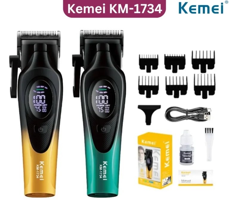Kemei Km-1734 5w 2000mAh Battery Rechargeable Hair Salon Cutter thumbnail 4