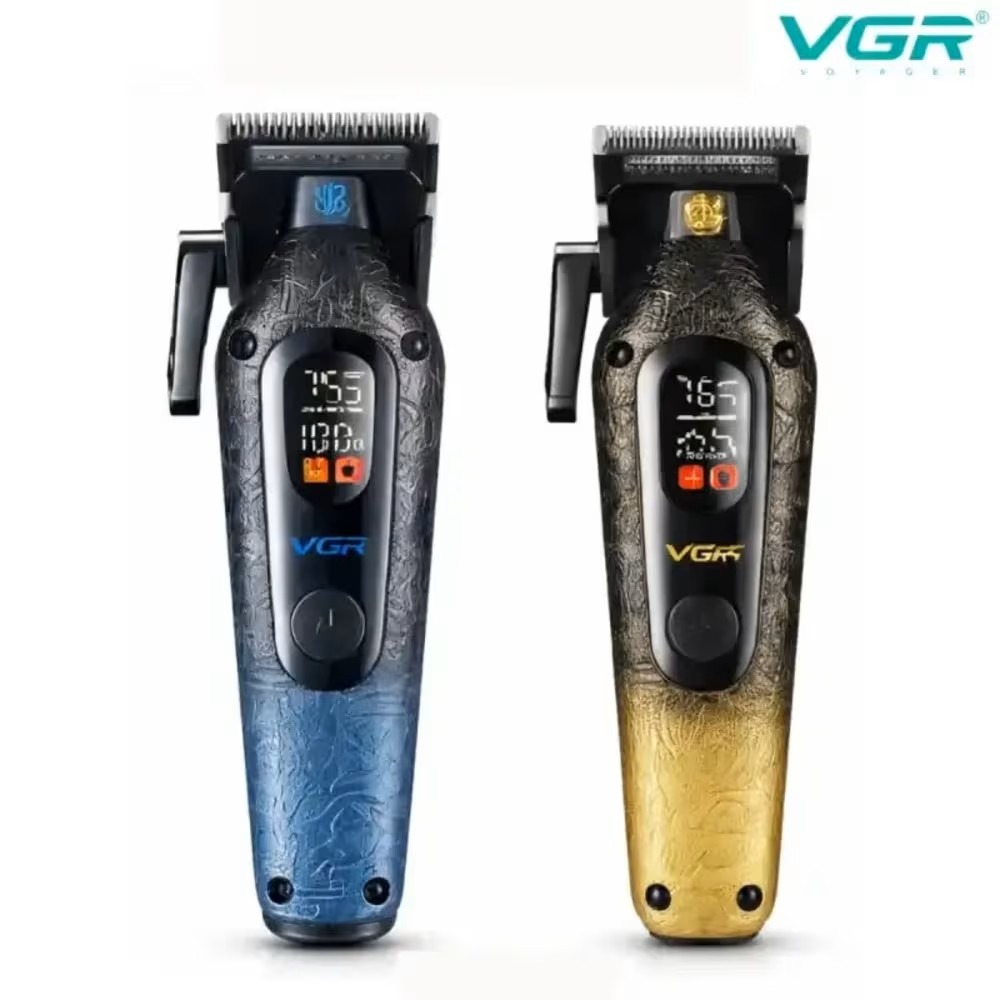 VGR V-879C Professional Hair Clipper একটি প্রিমিয়াম গ্রেডের শক্তিশালী ডুয়াল-স্পিড মোটর, উচ্চমানের Ceramic+Titanium Coated Blade রিচার্জেবল হেয়ার ক্লিপার thumbnail 3