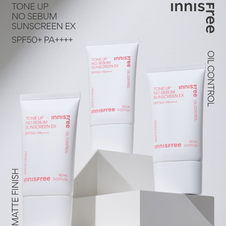 কোরিয়ান Innisfree Tone Up No Sebum Sunscreen Ex Spf50++ 60 ml thumbnail 3