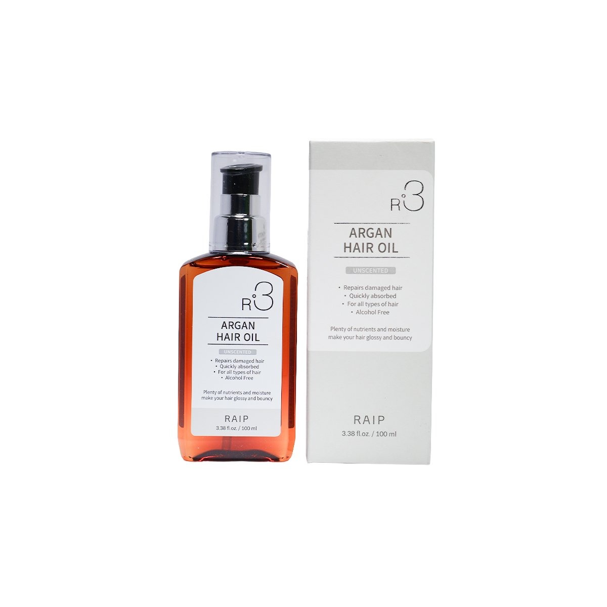 কোরিয়ান Raip R3 Argan Hair Oil 100 ml UNSCENTED thumbnail 2