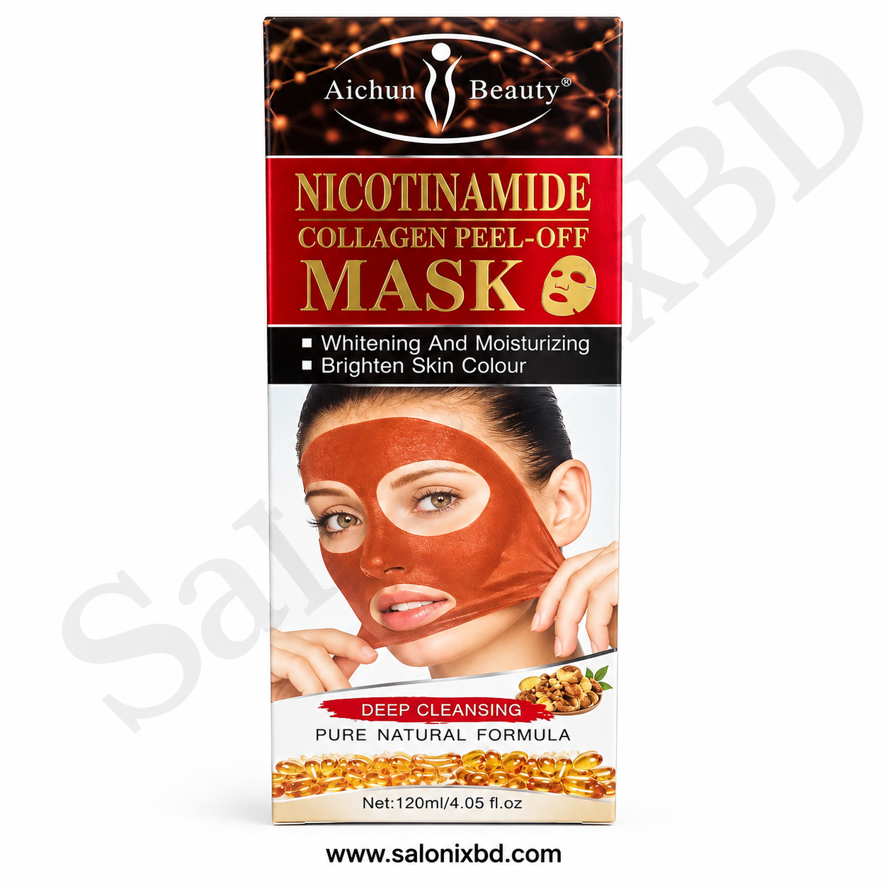 Aichun Beauty Nicotinamide Collagen Peel-Off Mask 120ml একটি ডিপ ক্লিনজিং ও ব্রাইটেনিং ফেস মাস্ক