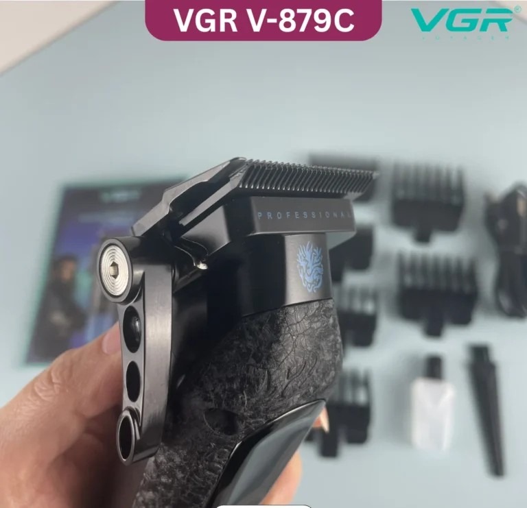 VGR V-879C Professional Hair Clipper একটি প্রিমিয়াম গ্রেডের শক্তিশালী ডুয়াল-স্পিড মোটর, উচ্চমানের Ceramic+Titanium Coated Blade রিচার্জেবল হেয়ার ক্লিপার thumbnail 6