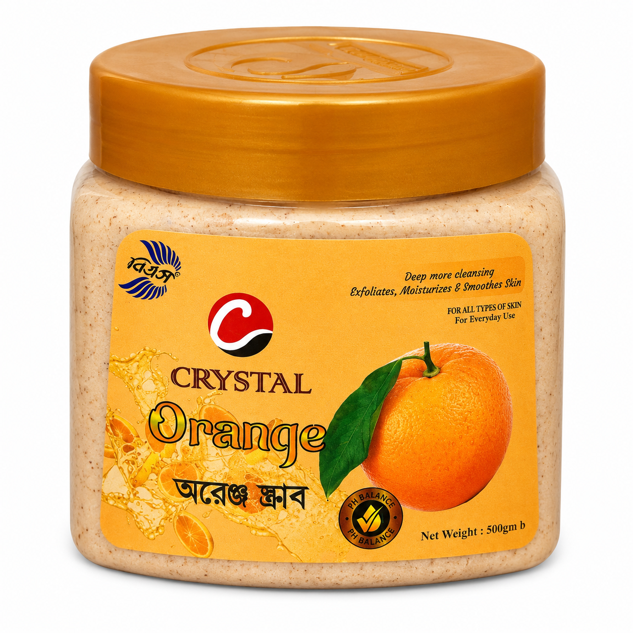 Crystal Orange Scrub (১ কেজি) অরেঞ্জ এক্সট্র্যাক্ট সমৃদ্ধ স্ক্রাব