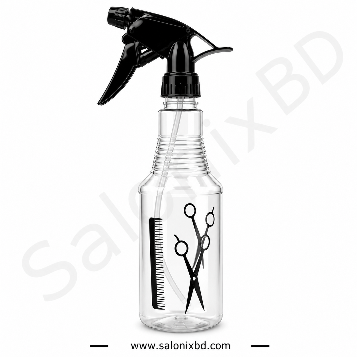ট্রান্সপারেন্ট সেলুন ওয়াটার স্প্রে বোতল (Hair Spray Bottle)