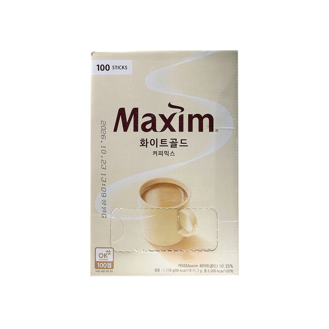 কোরিয়ান Maxim Maxim White Gold Coffee Mix 100 Sticks