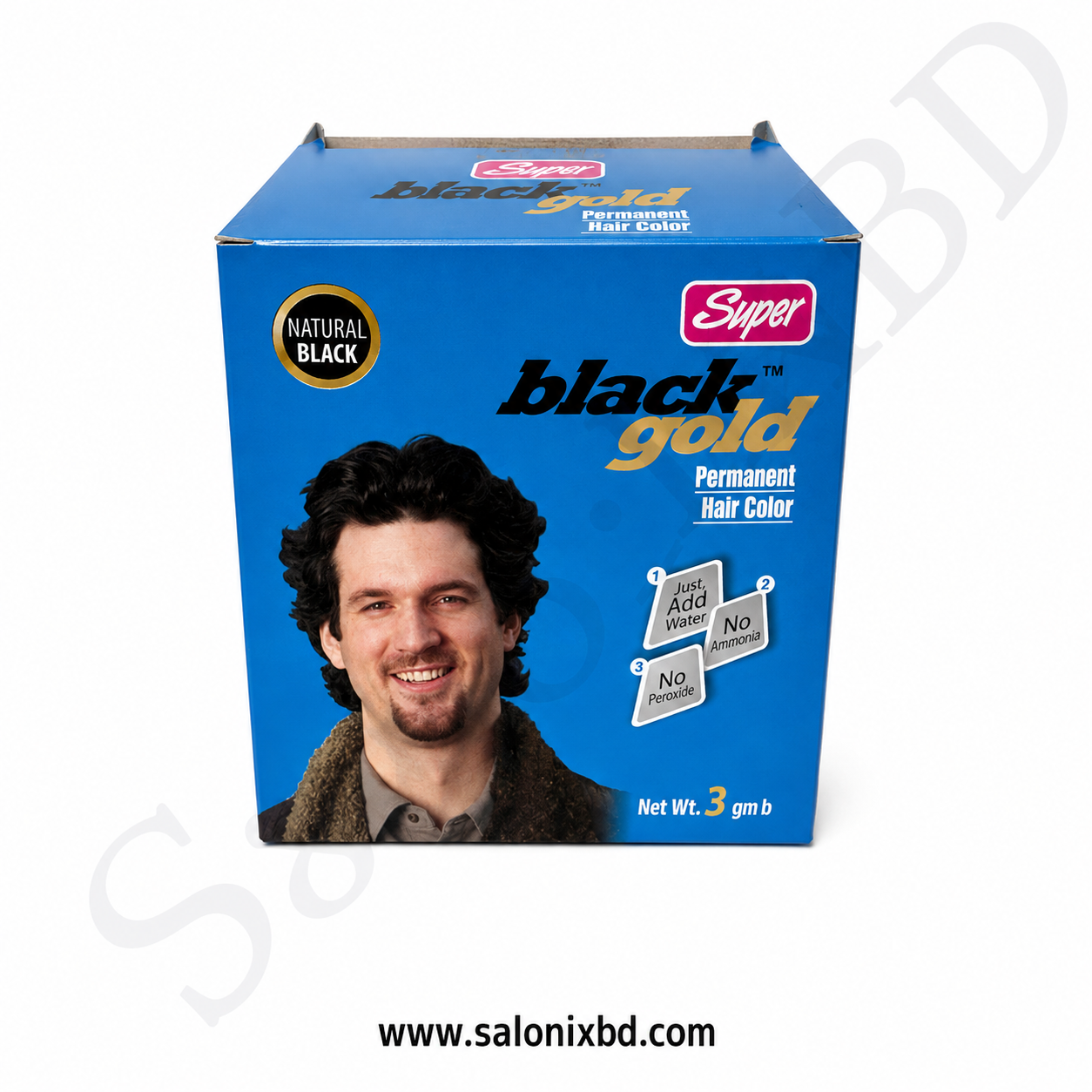 Super Black Gold Permanent Hair Color – Natural Black No. 8 (২৪ প্যাকেট )