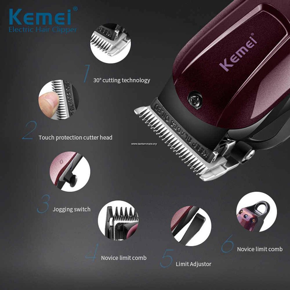 Kemei KM-2600 Professional Cord Cordless Hair Clipper Beard Trimmer thumbnail 6