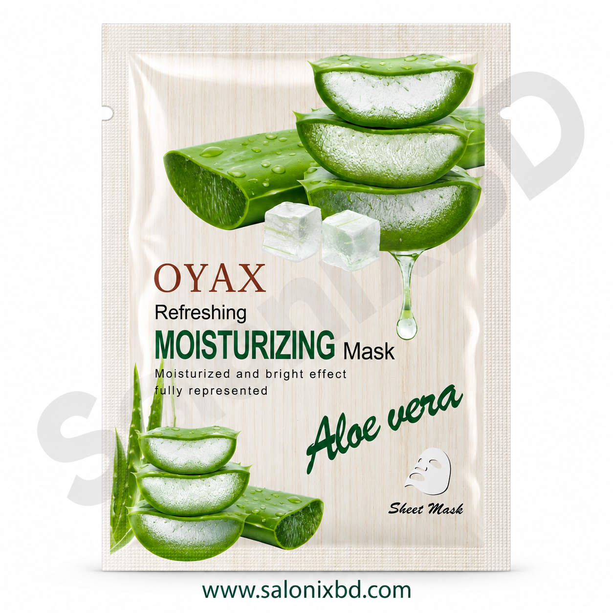 OYAX Aloe Vera Refreshing Moisturizing Mask হলো Aloe Vera ভিত্তিক একটি refreshing ও moisturizing facial sheet mask