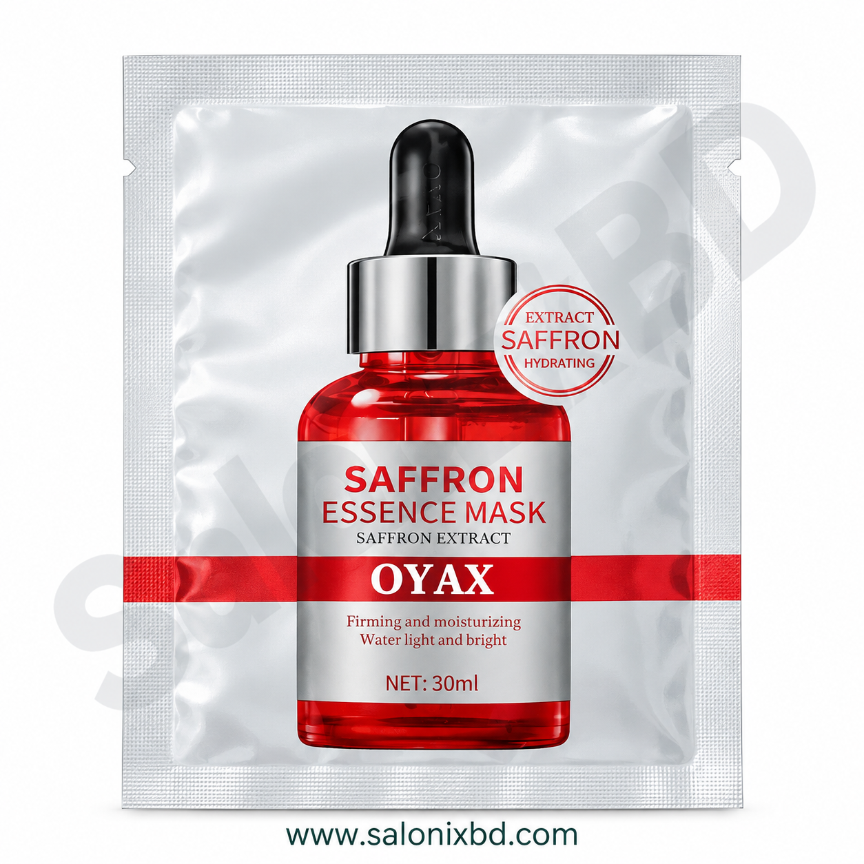 OYAX Saffron Essence Mask 30ml হলো Saffron Extract সমৃদ্ধ একটি hydrating sheet mask