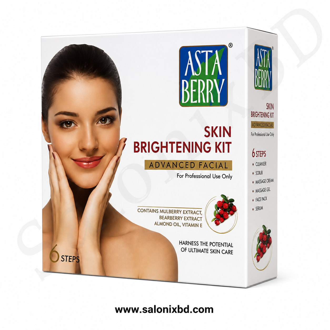 ASTA BERRY Skin Brightening Kit – Advanced Facial (6 Steps) একটি প্রফেশনাল ৬-ধাপের ফেসিয়াল কিট