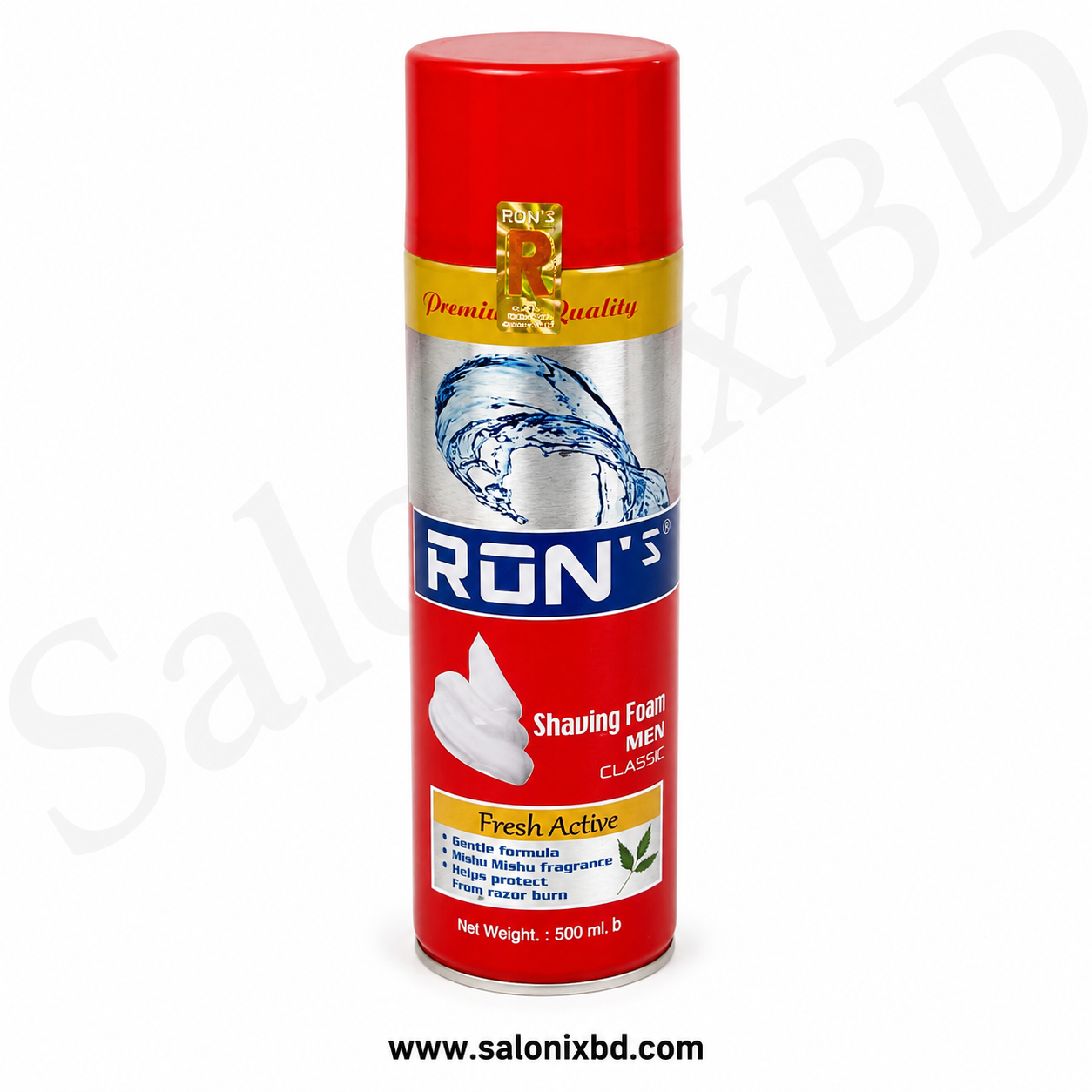 RON'S Shaving Foam Men Classic Fresh Active একটি প্রিমিয়াম শেভিং ফোম 500ml