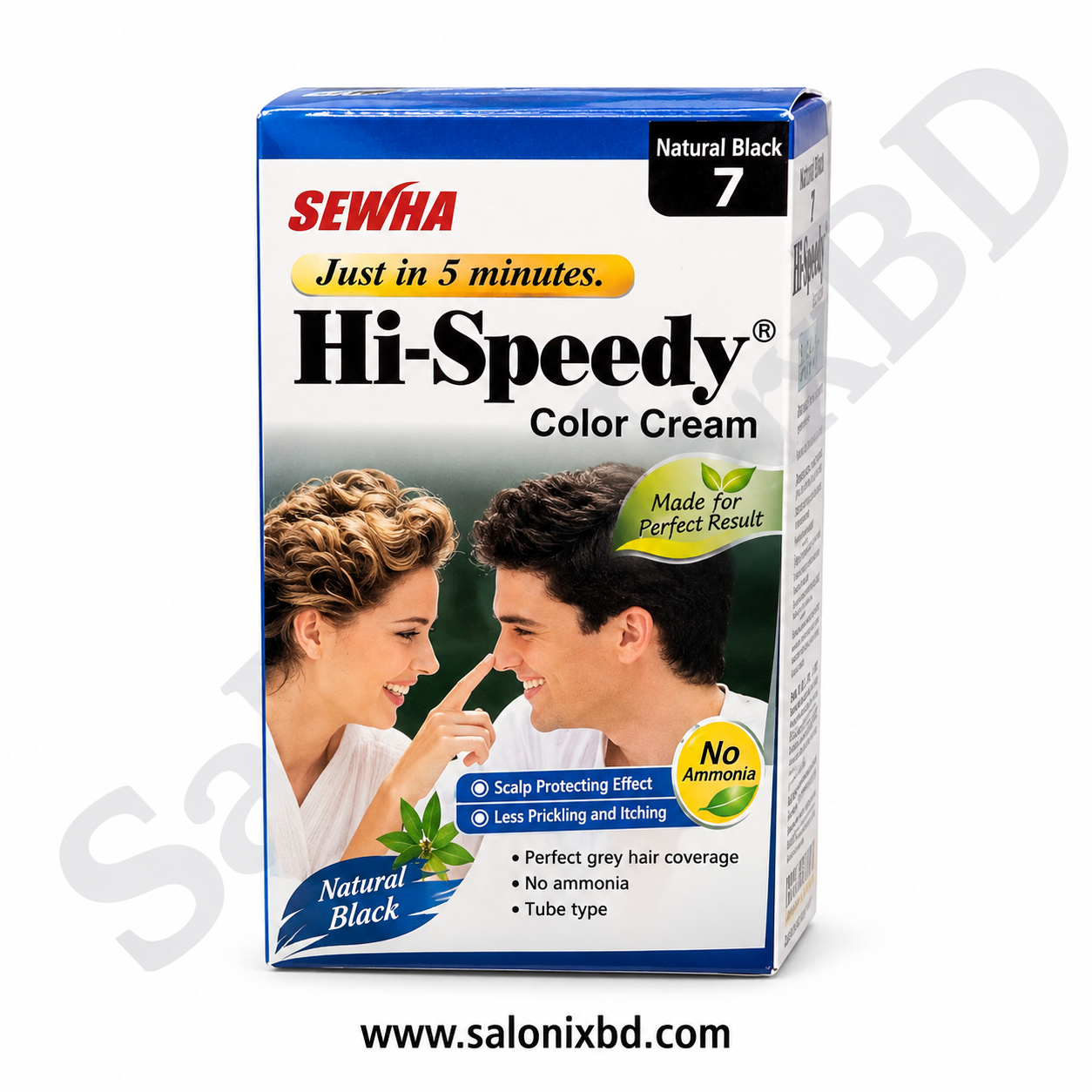 SEWHA Hi-Speedy Color Cream Natural Black (No. 7) 40g একটি কোরিয়ান হেয়ার কালার ক্রিম