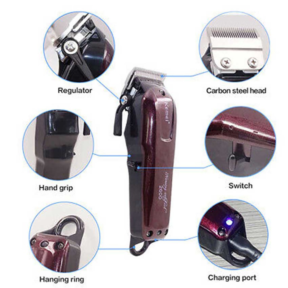Kemei KM-2600 Professional Cord Cordless Hair Clipper Beard Trimmer thumbnail 5