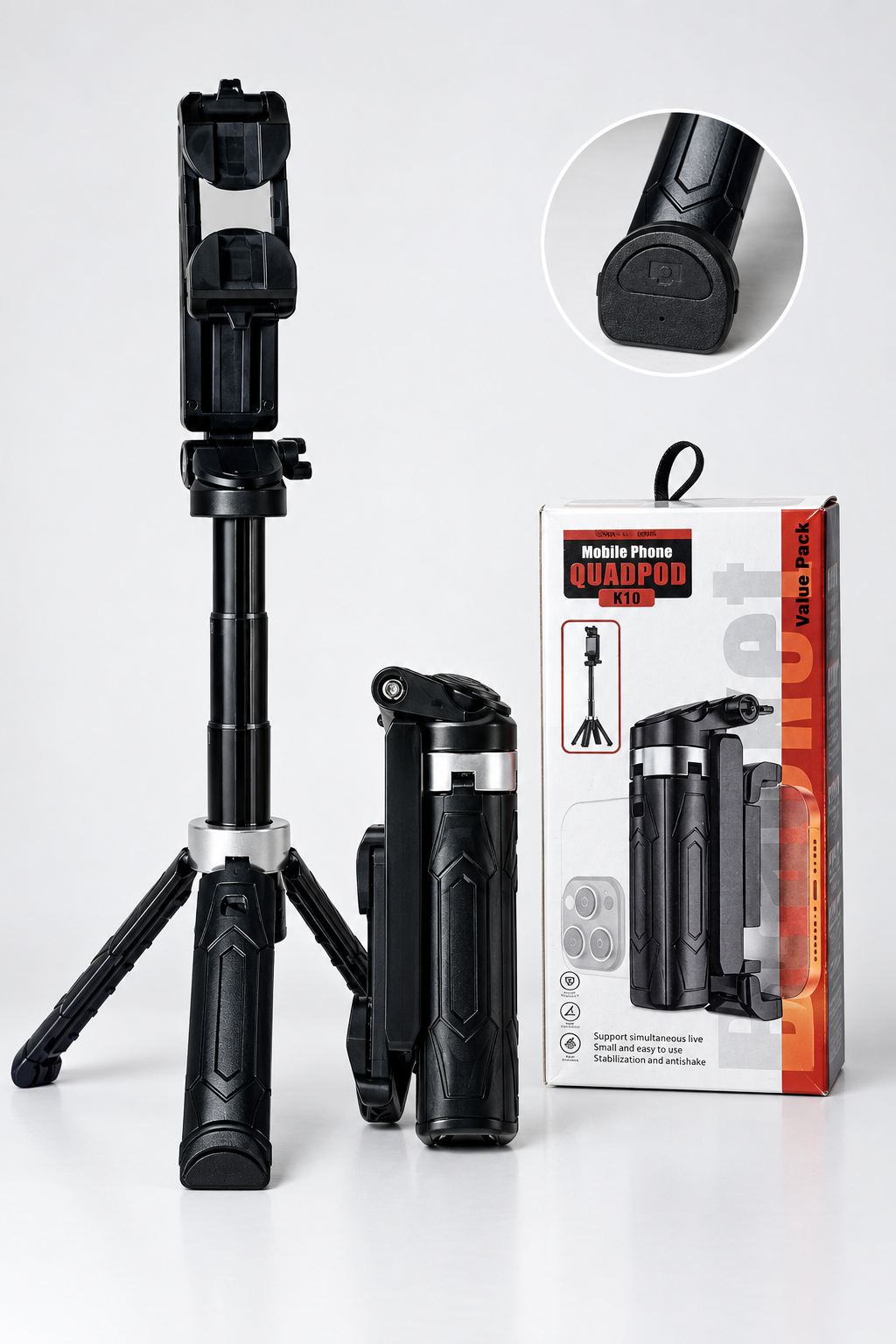 QUADPOD K10 Mobile Phone Tripod (Remote Control)