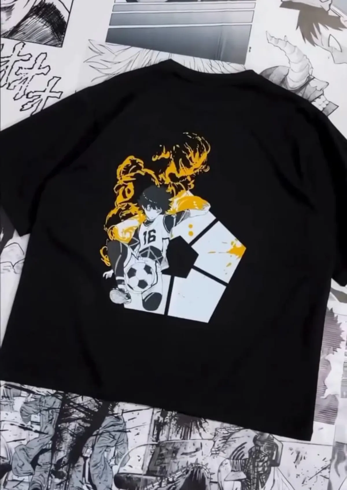 Blue Lock Bachira Meguru Team White No. 16 Graphic Oversized T-Shirt