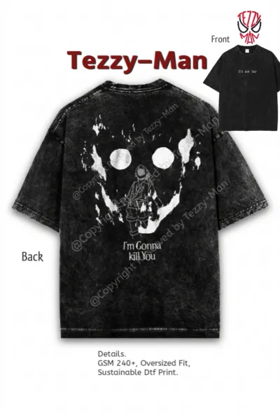 Solo Leveling Anime"I'm Gonna kill You" Dropshoulder T-shirt_img_0