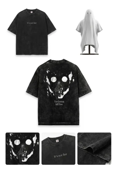 Solo Leveling Anime"I'm Gonna kill You" Dropshoulder T-shirt_img_1