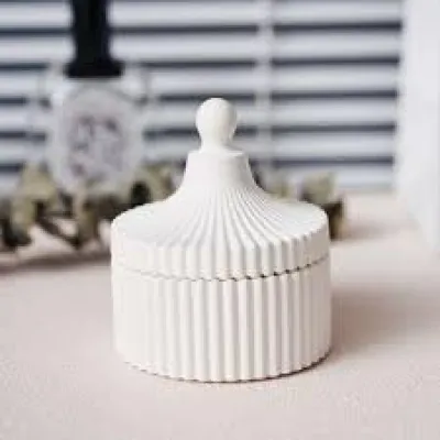 gypsum carousel jar with Lid_img_1