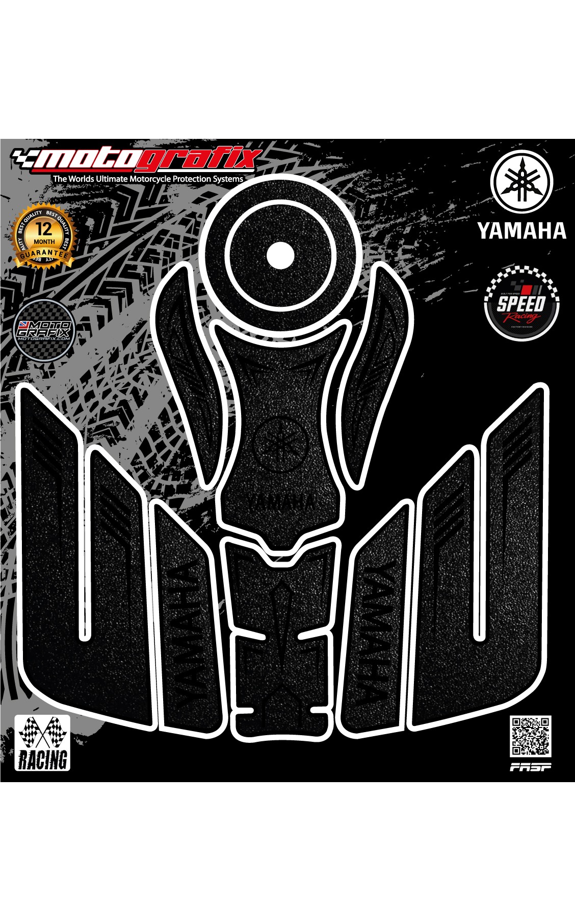 Yamaha Premium 3D Tank Pad – Ultimate Protection with Racing Style thumbnail 3