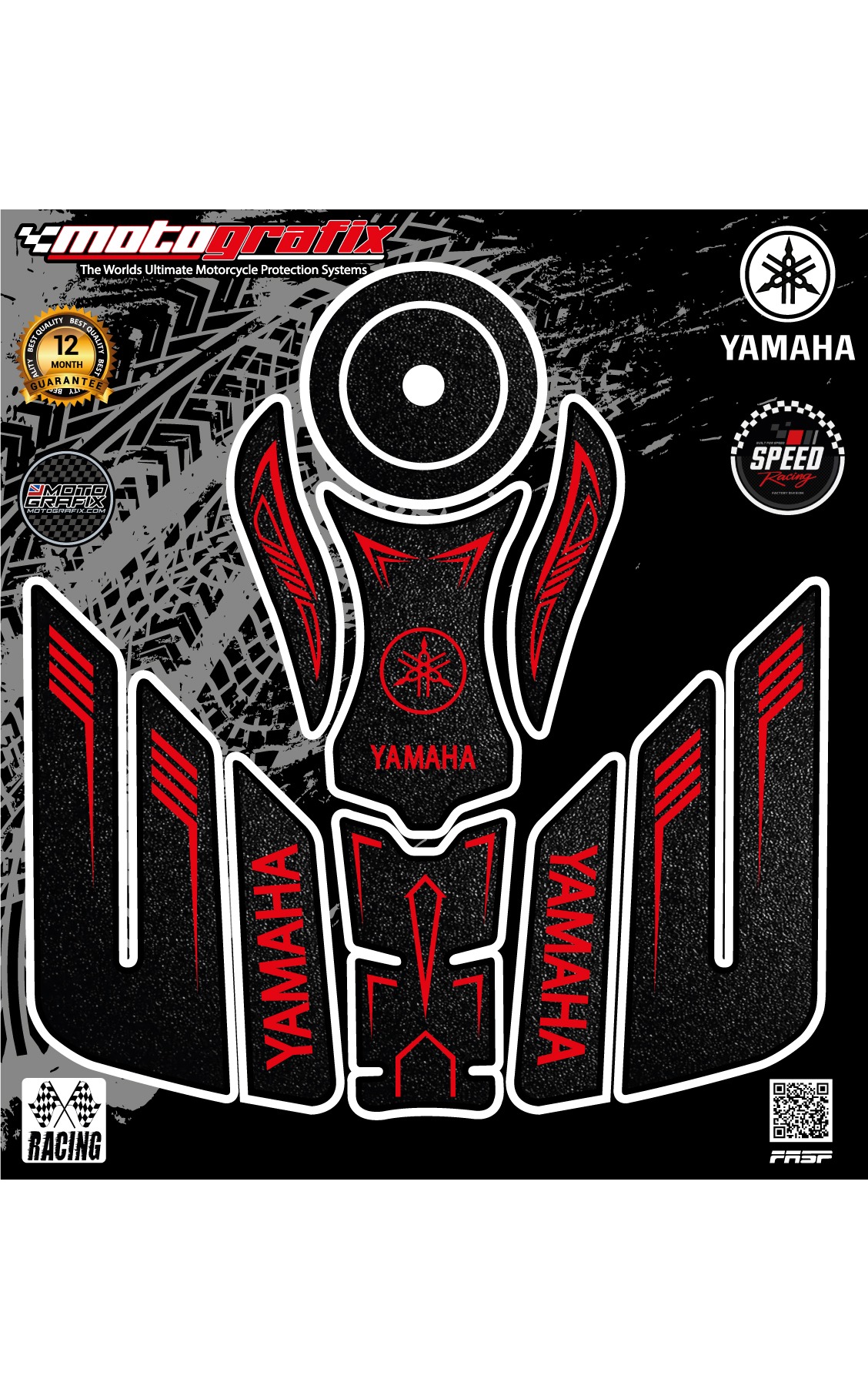 Yamaha Premium 3D Tank Pad – Ultimate Protection with Racing Style
